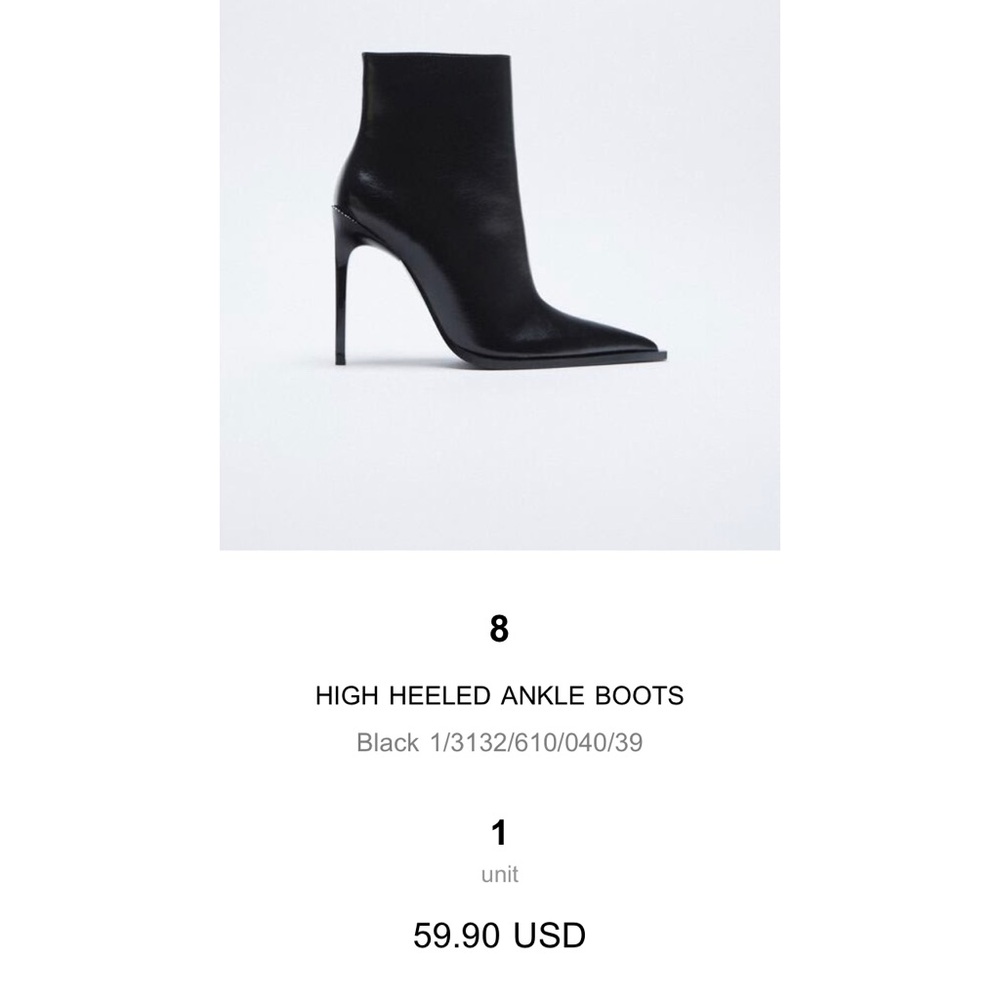 BLACK HEELED ANKLE BOOTS